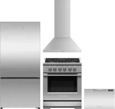 4 Piece Package Includes Refrigerator, Range, Hood And Dishwasher